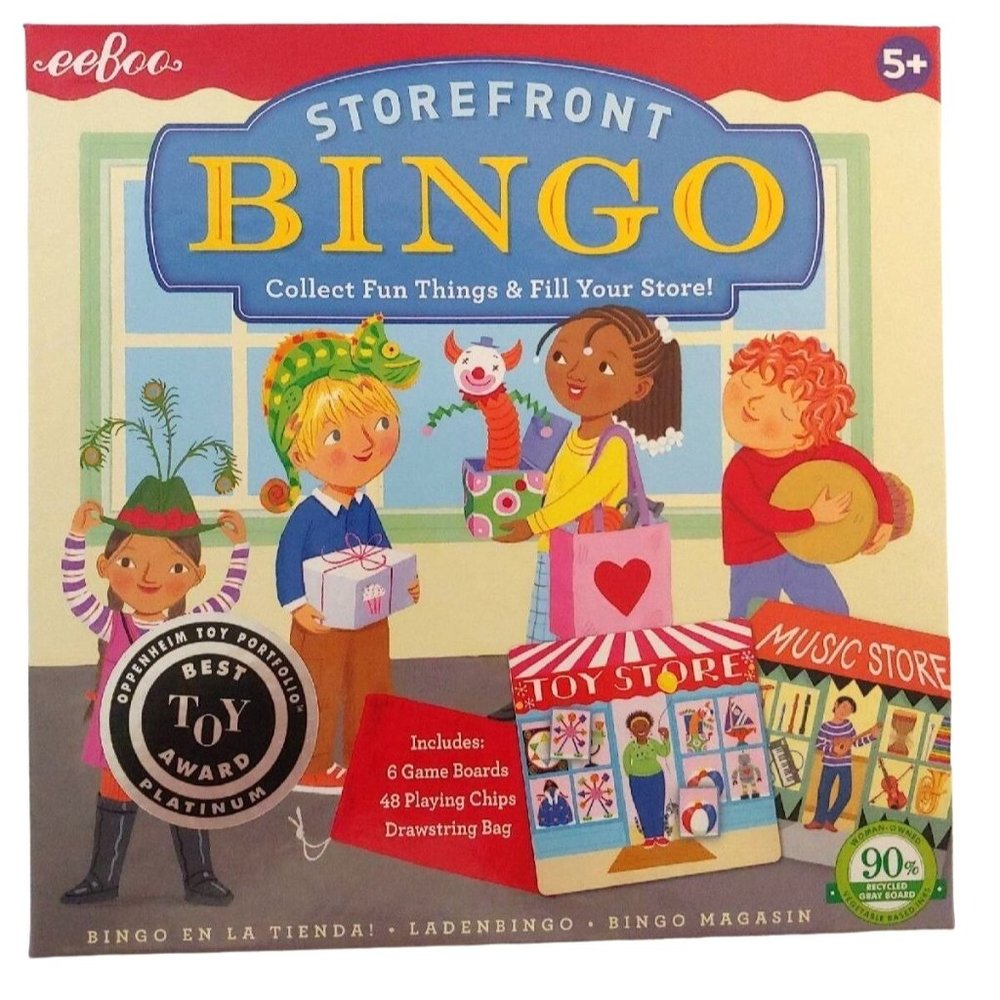 eeBoo Storefront Bingo Game for Kids Sealed NIB Critical Thinking